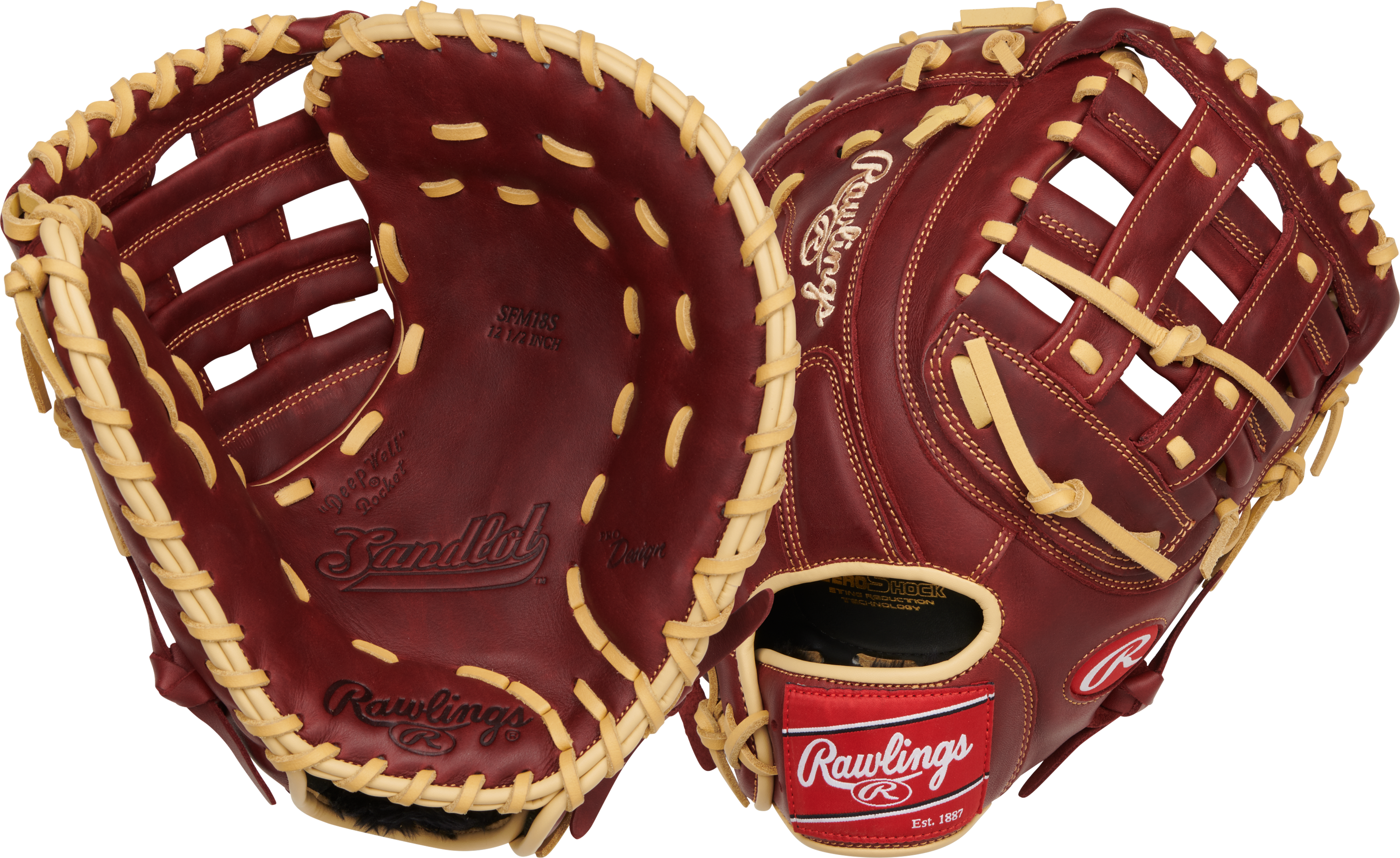 RAWLINGS SANDLOT SERIES FIRST BASE MITT 12.5-INCH BASEBALL GLOVE
